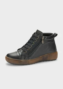 Lederschuhe mit Reißverschluss