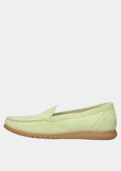 Leder-Slipper mit Wechselfußbett