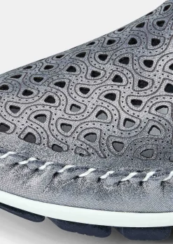 Leder-Slipper mit Wechselfußbett