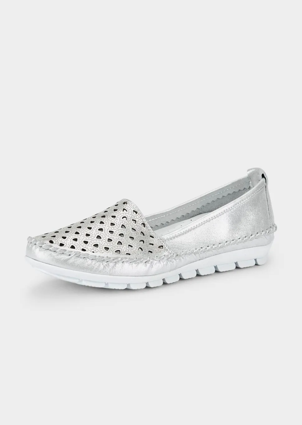 Leder-Slipper mit Wechselfußbett