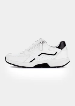 Leder-Sneaker mit Reißverschluss