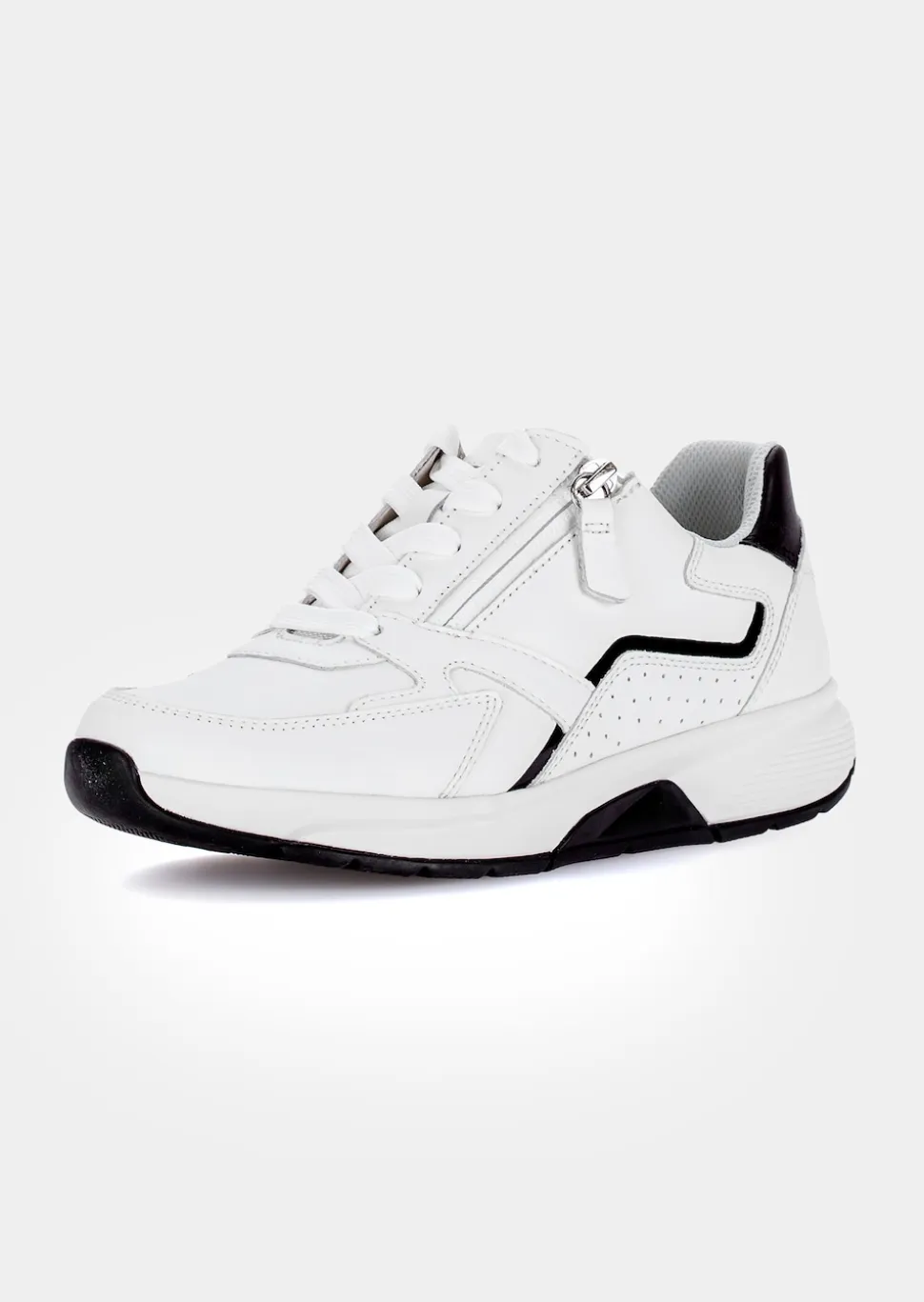 Leder-Sneaker mit Reißverschluss
