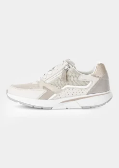 Leder-Sneaker mit Reißverschluss