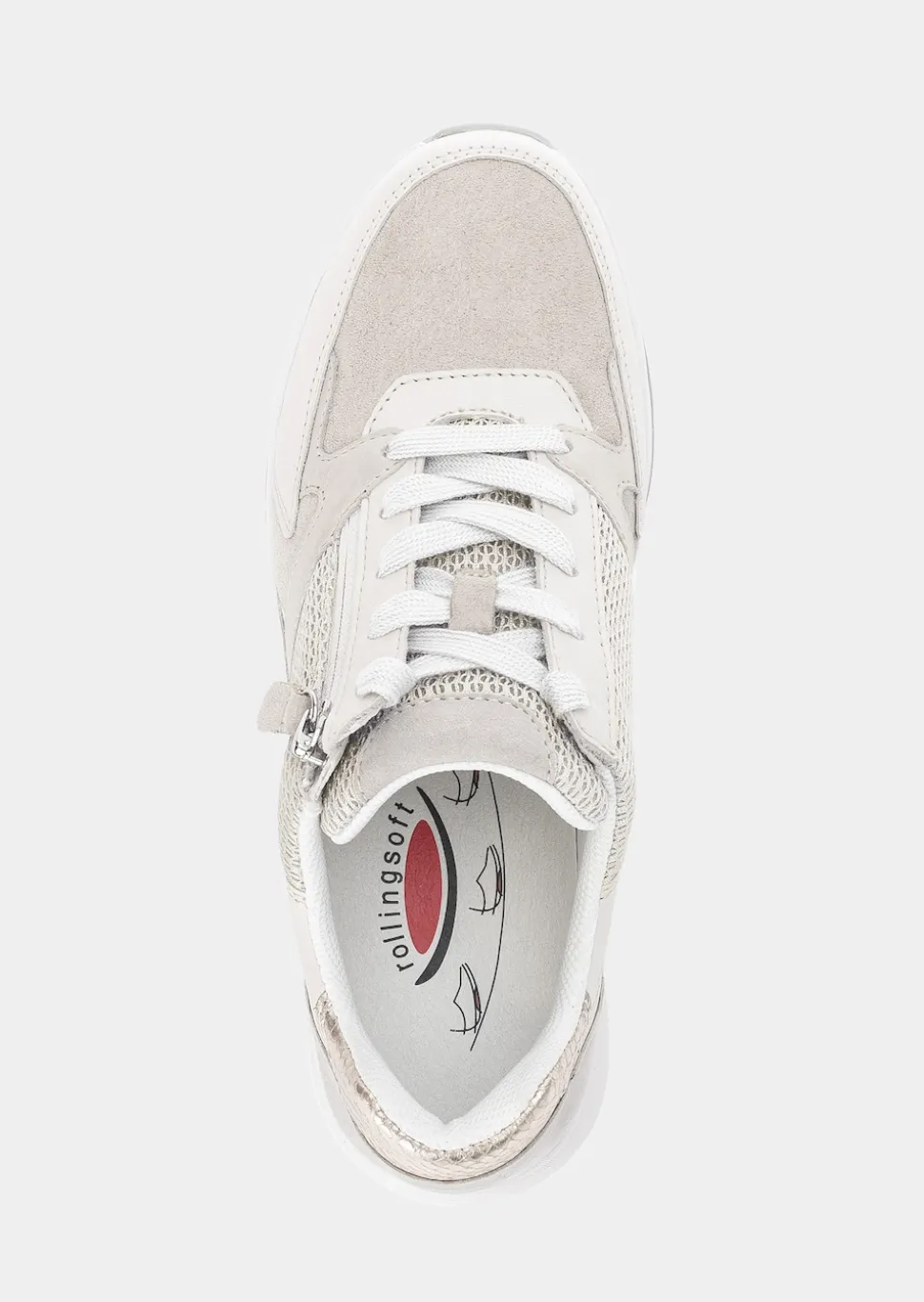 Leder-Sneaker mit Reißverschluss