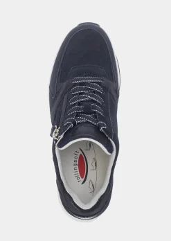 Leder-Sneaker mit Reißverschluss