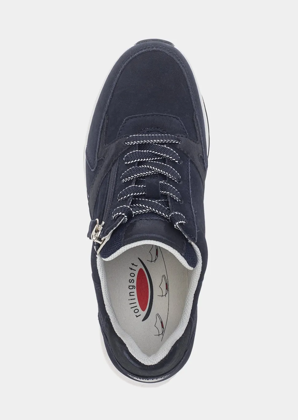 Leder-Sneaker mit Reißverschluss