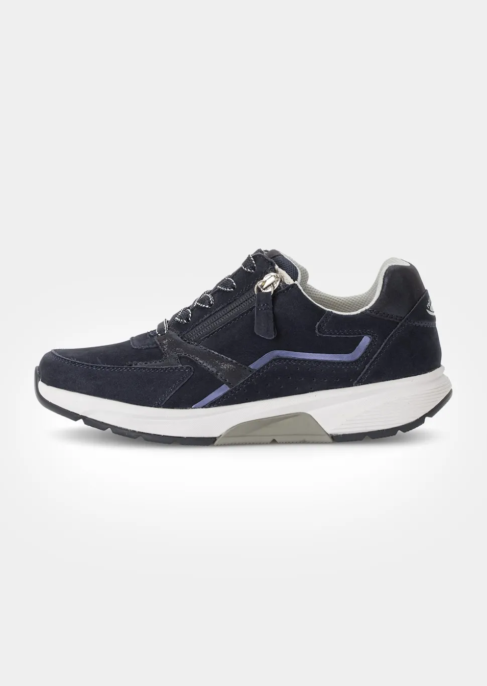 Leder-Sneaker mit Reißverschluss