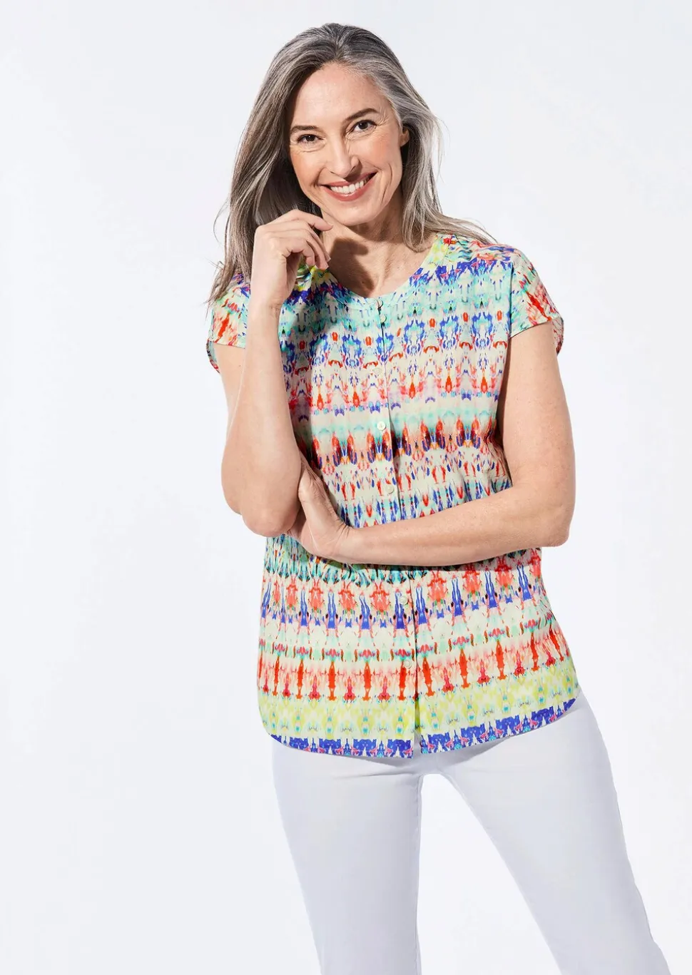 Legere Bluse mit Druck