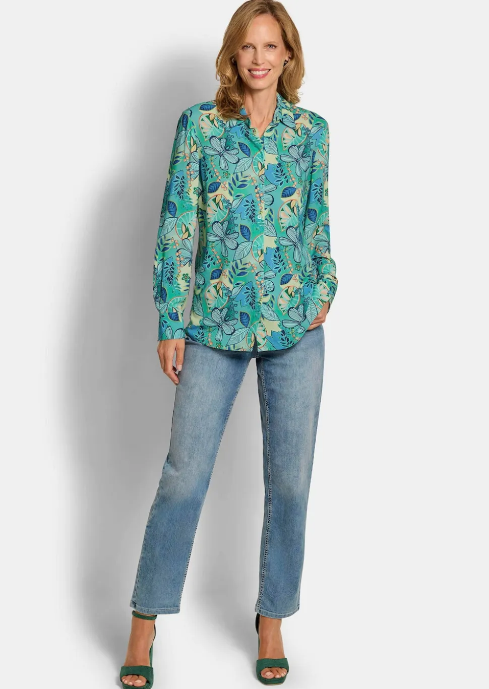 Legere Bluse mit Hemdkragen