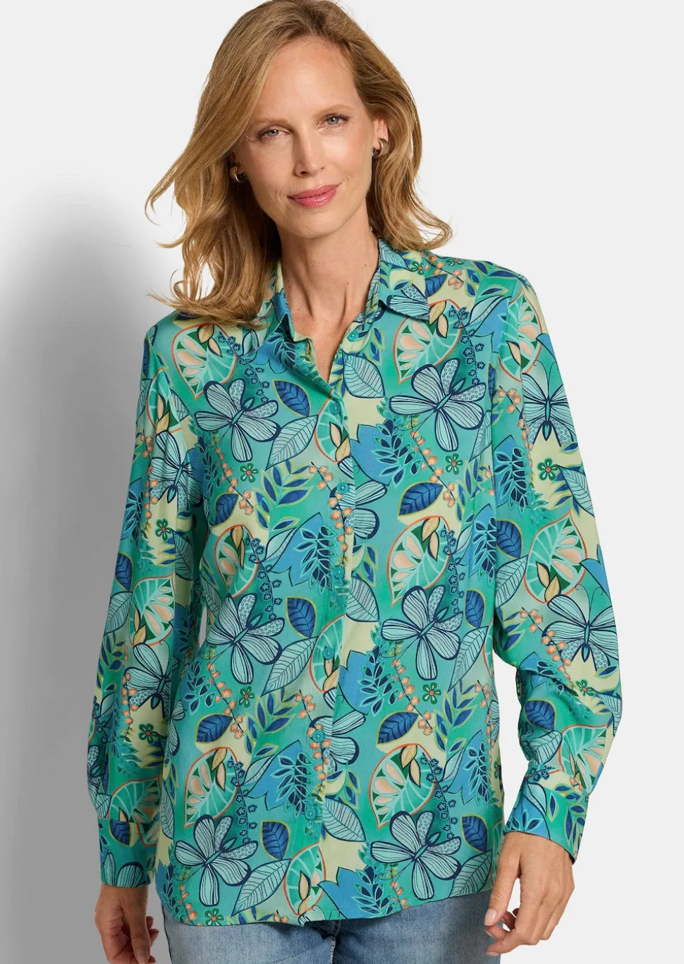 Legere Bluse mit Hemdkragen