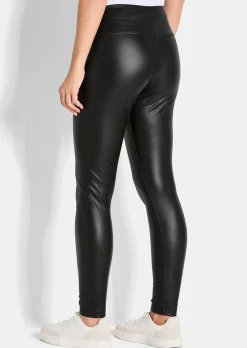 Leggings in Leder-Optik