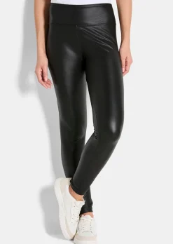 Leggings in Leder-Optik