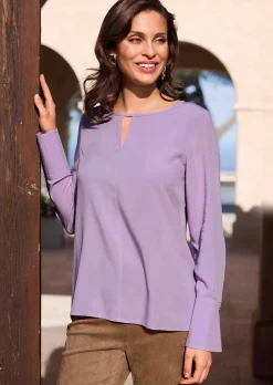 Leichte Bluse aus Viskose-Satin