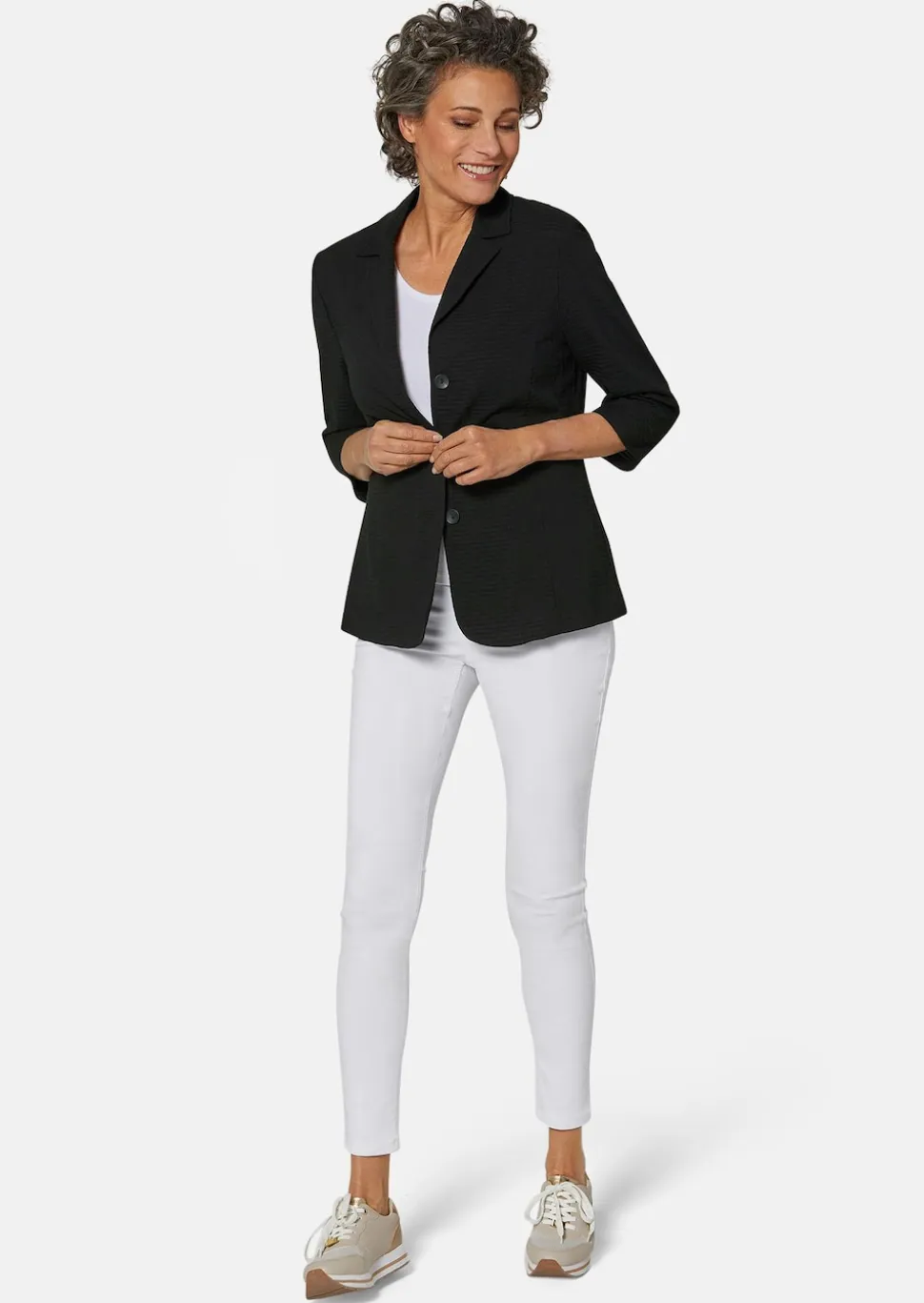 Leichte Blusenjacke in Seersucker-Qualität