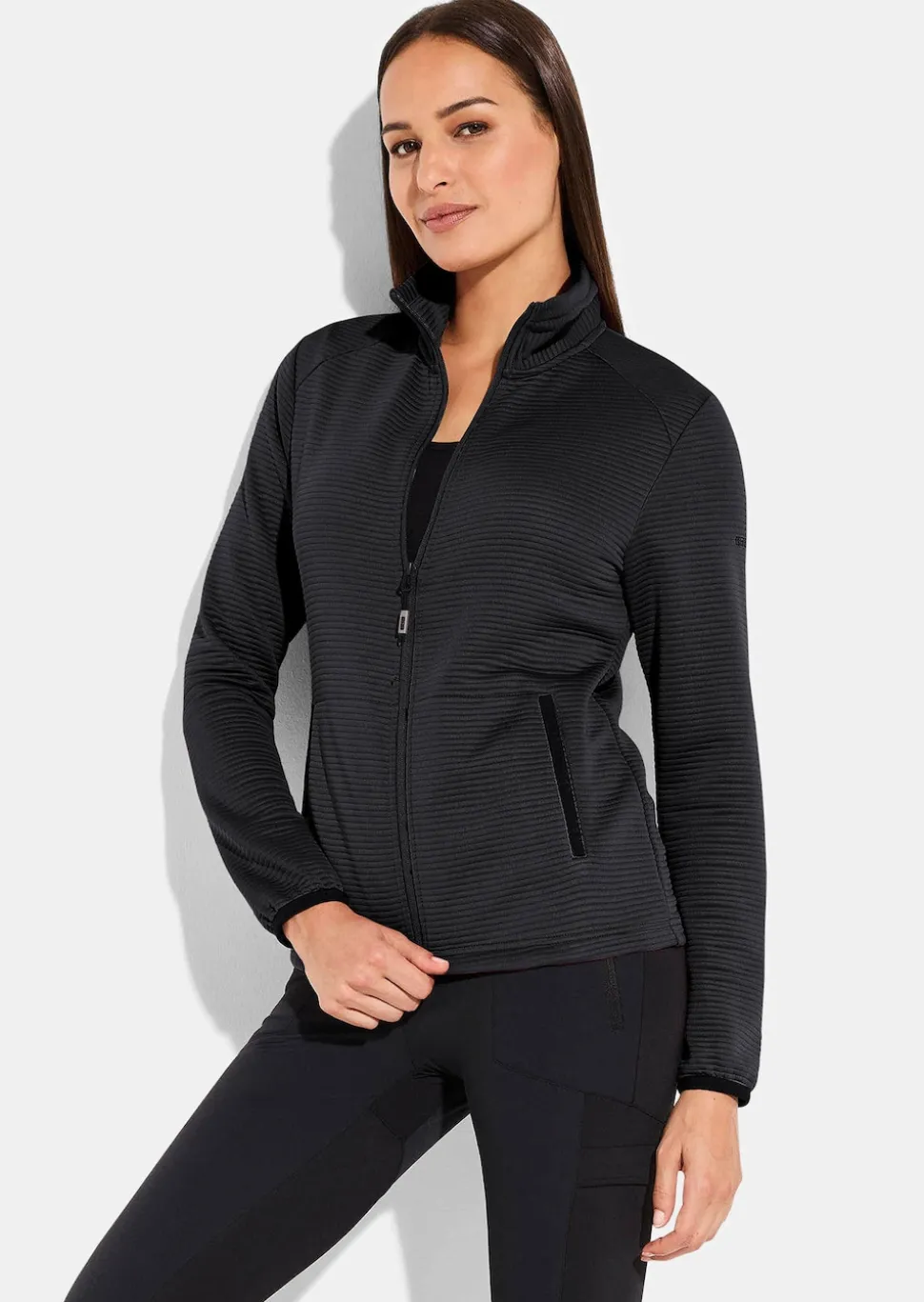 Leichte Freizeitjacke in Querrippenstruktur