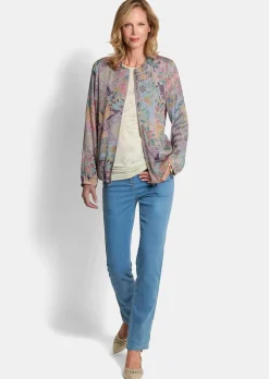Leichter Blouson aus Viskose-Satin