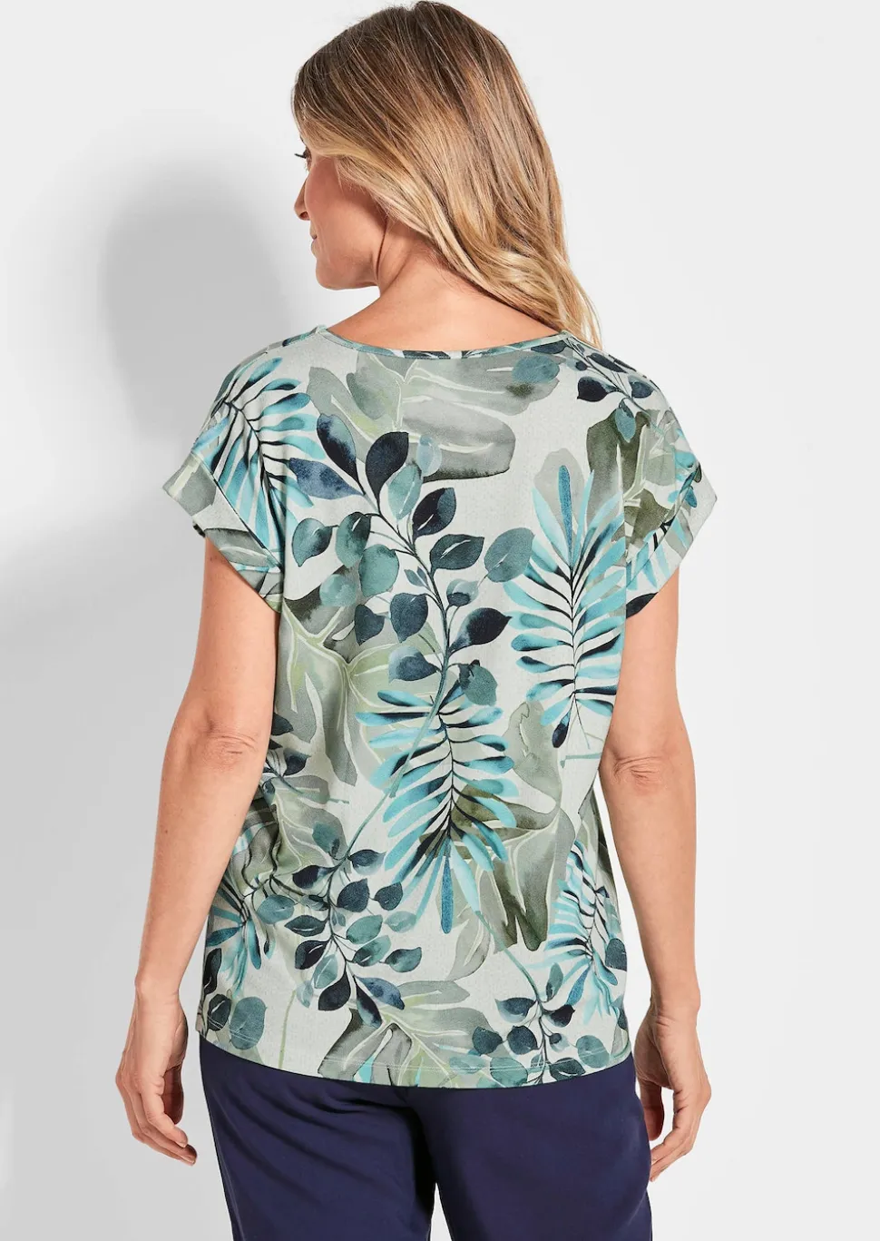 Leichtes Crêpe-Printshirt