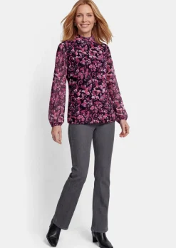 Leichtes Mesh-Shirt mit Stehkragen