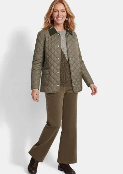 Leichte Steppjacke mit Kontrastkragen