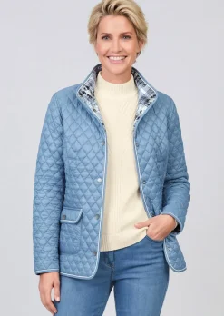 Leichte Wendejacke mit Rautenstepp