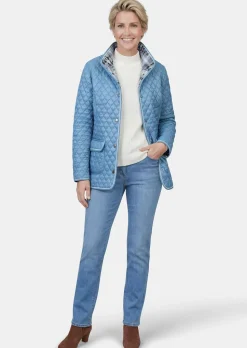 Leichte Wendejacke mit Rautenstepp