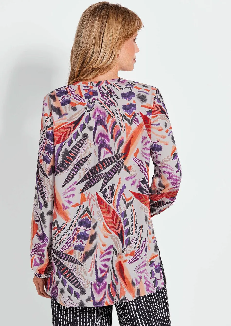 Longbluse aus fließender Viskose