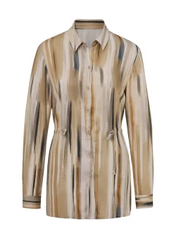 Longbluse mit Bindegürtel