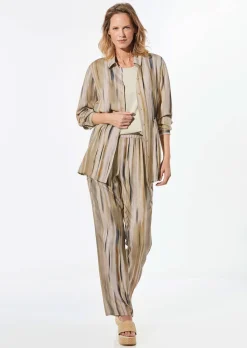 Longbluse mit Bindegürtel