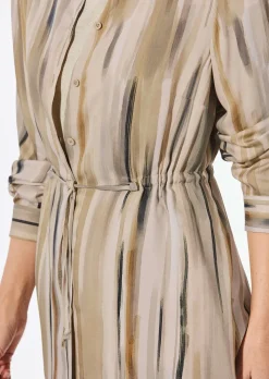 Longbluse mit Bindegürtel