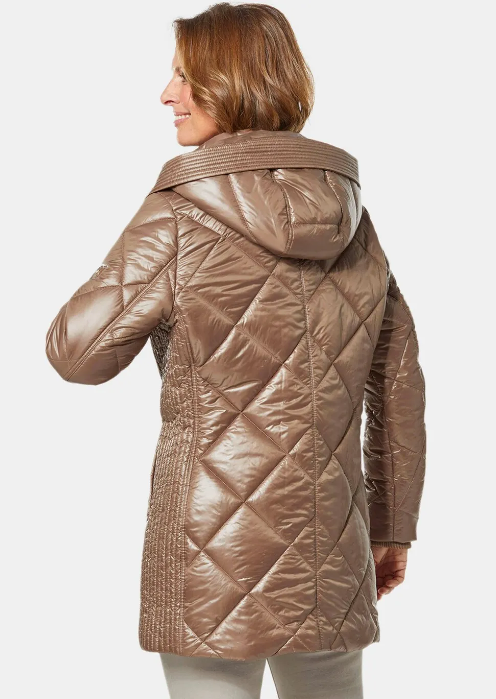 Longsteppjacke mit hübschem Innenfutter