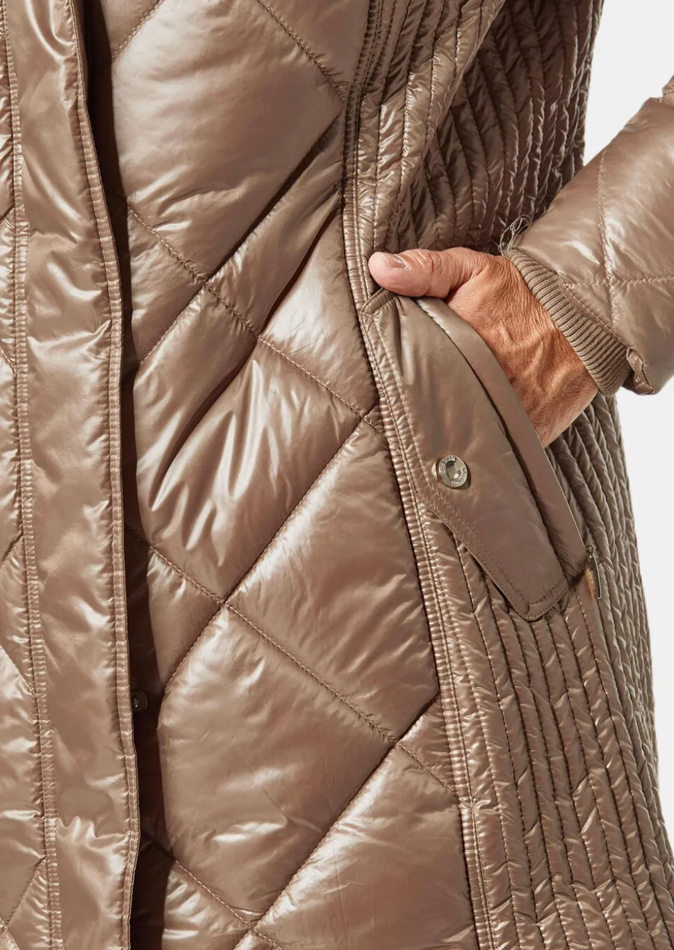 Longsteppjacke mit hübschem Innenfutter