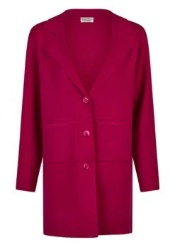 Longstrickblazer mit Reverskragen