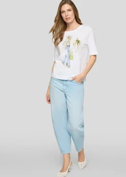 Lässiges T-Shirt mit Frontmotiv