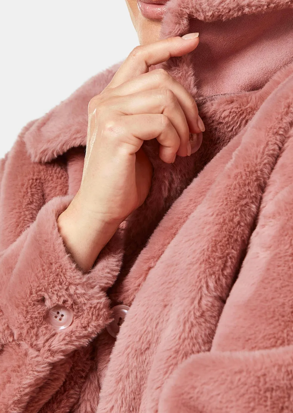 Luxuriöse Fellimitatjacke