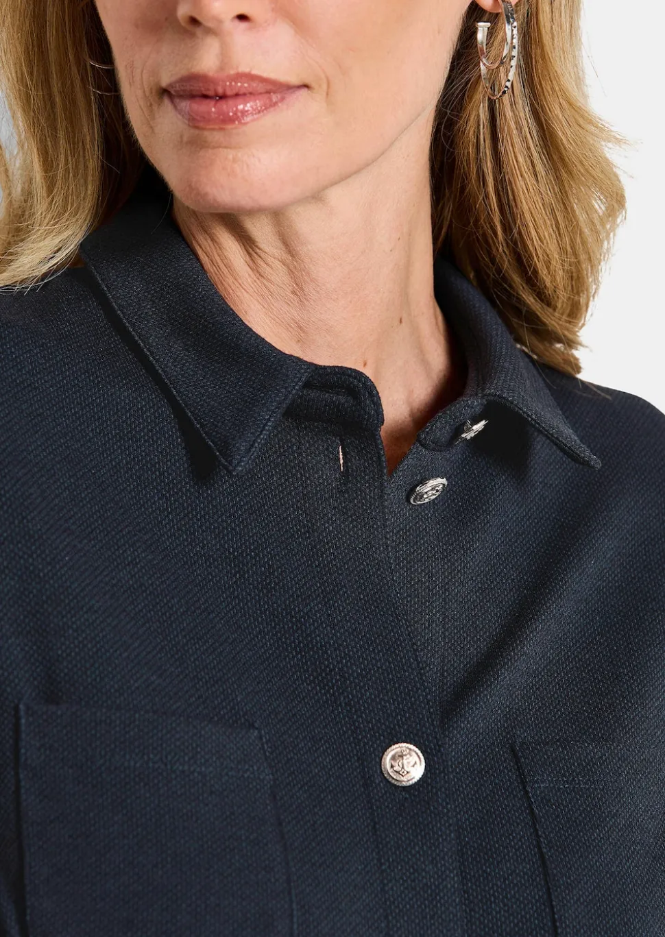 Maritimes Kleid aus Interlock Jersey