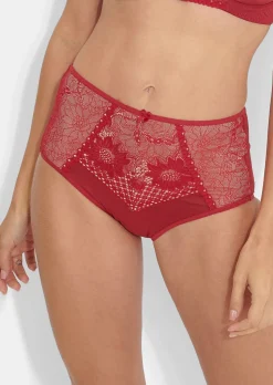 Maxislip aus Microfaser mit Spitze