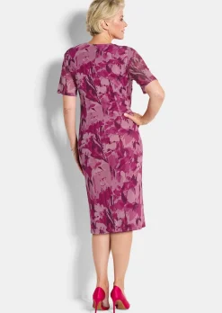 Mesh-Kleid in Wickeloptik