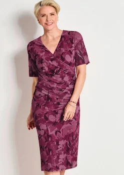 Mesh-Kleid in Wickeloptik
