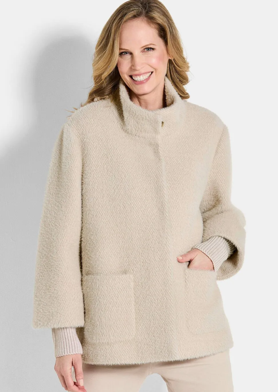 Modische Jacke mit Strickbündchen