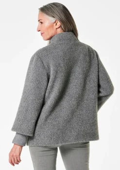 Modische Jacke mit Strickbündchen