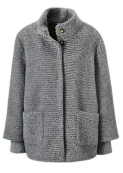 Modische Jacke mit Strickbündchen