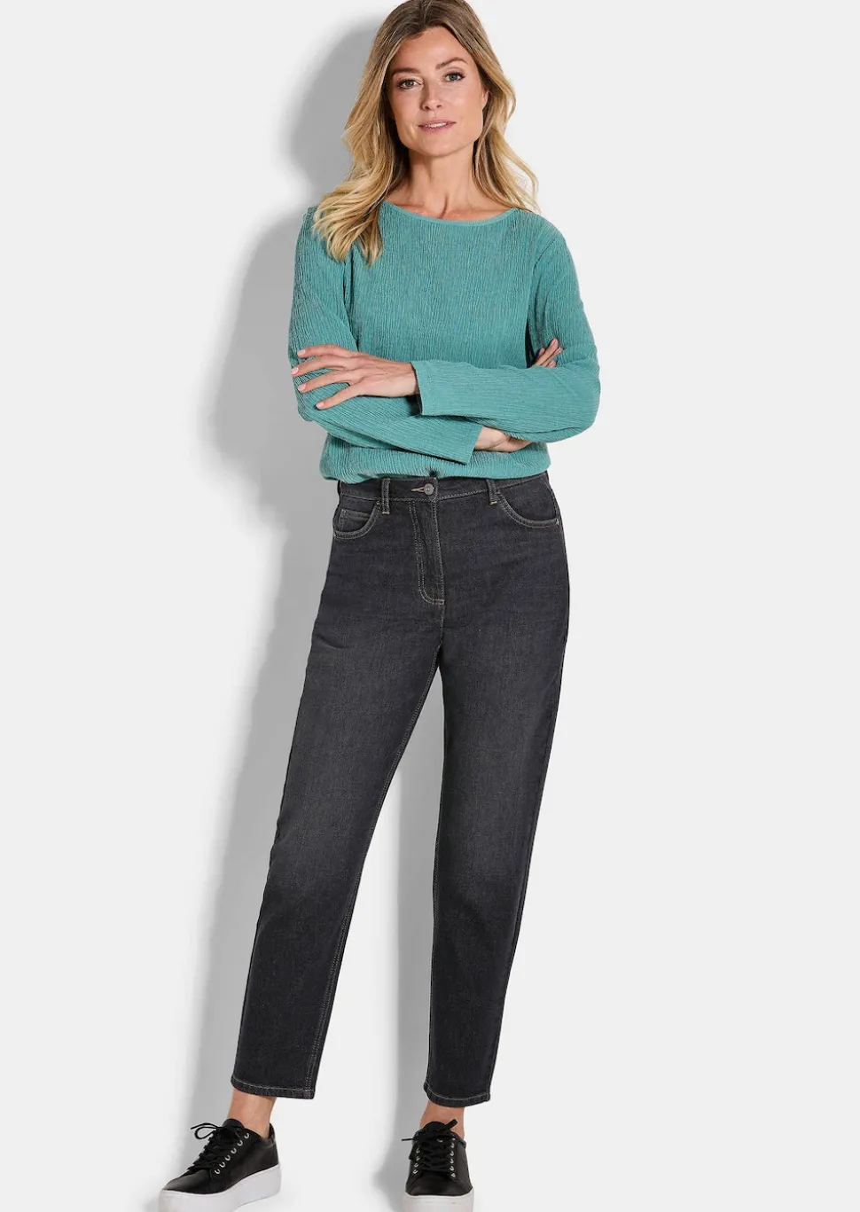 Mom Jeans SARA aus Baumwoll-Stretch