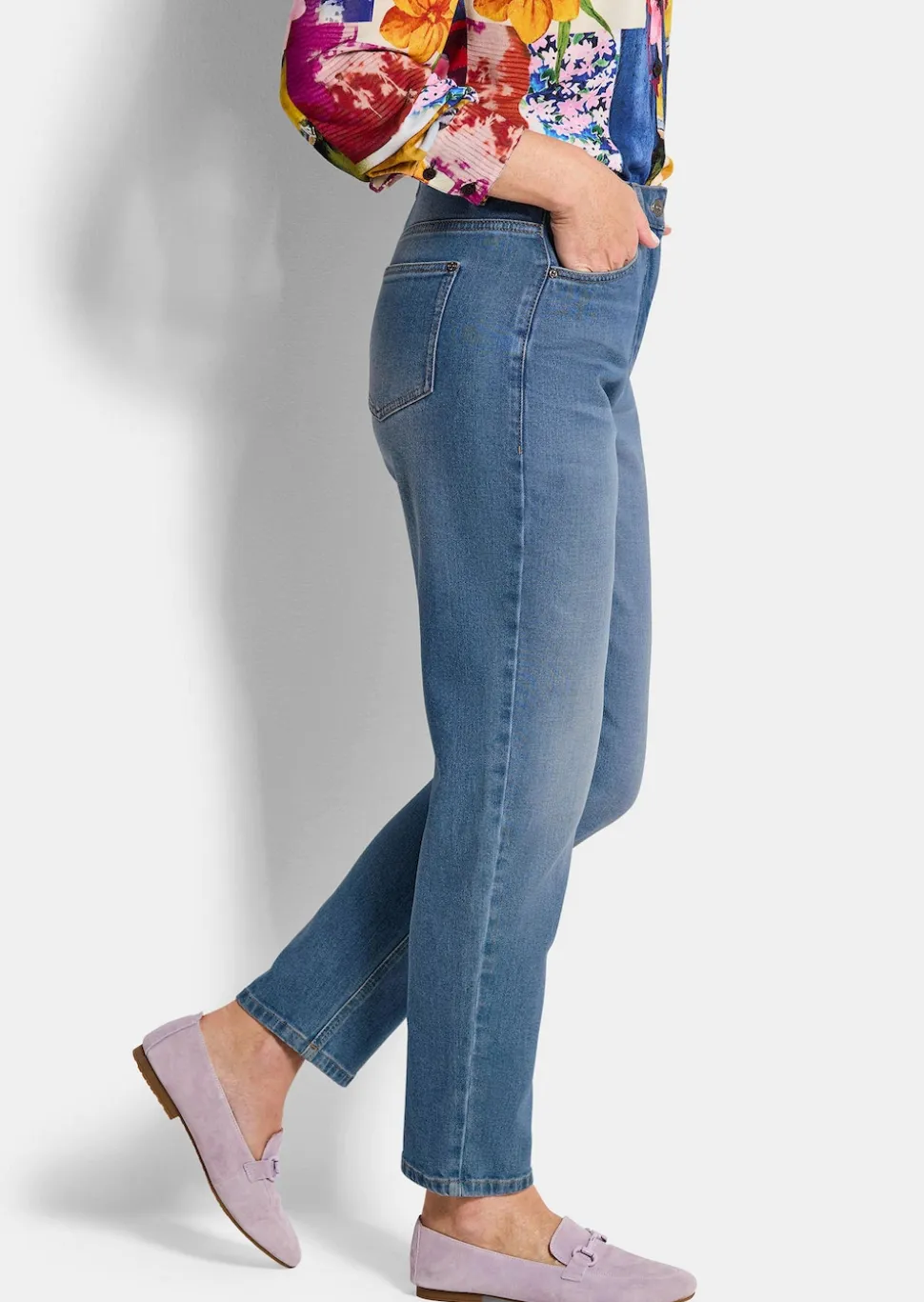 Mom Jeans SARA aus Baumwoll-Stretch