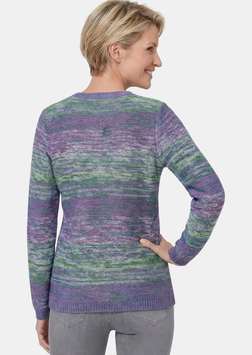 Multicolor-Pullover mit erfrischendem Farbverlauf