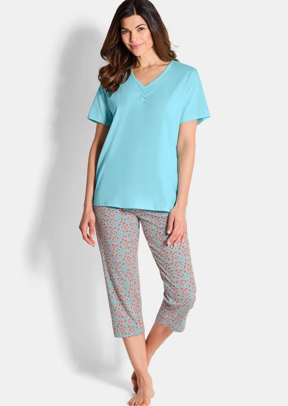 Nachtwäsche-Set 3-teilig aus Baumwolle