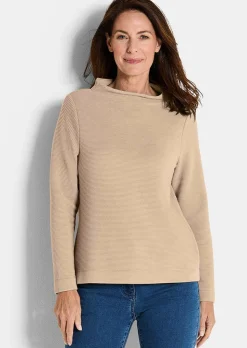 Ottoman-Sweatshirt mit Turtleneck