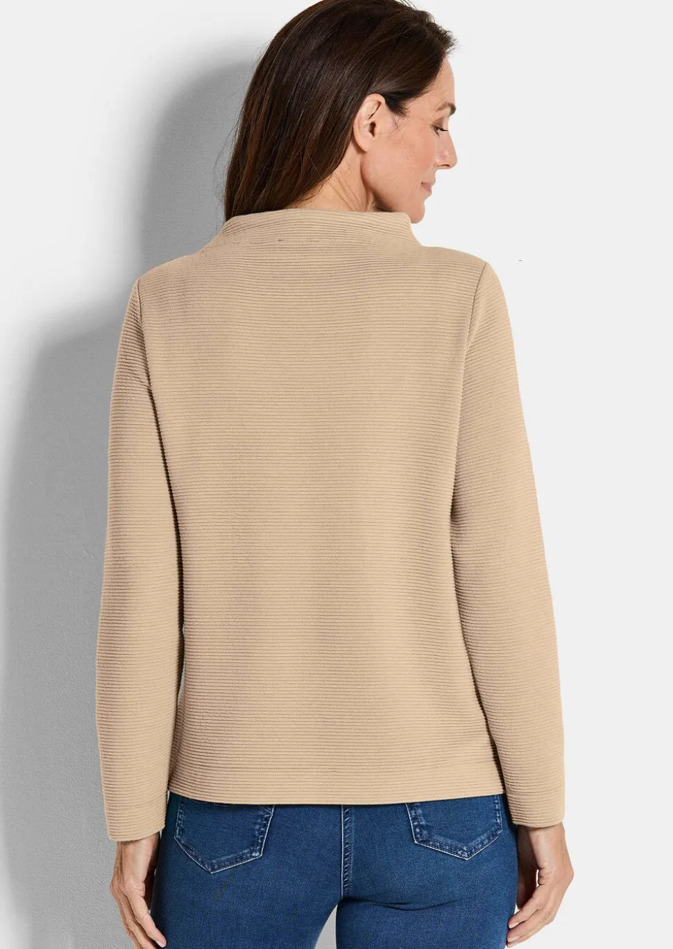 Ottoman-Sweatshirt mit Turtleneck