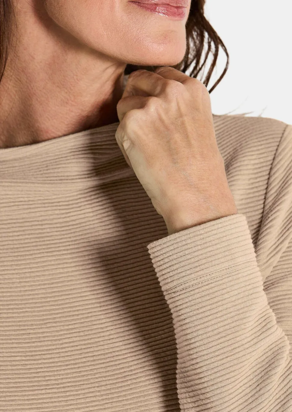Ottoman-Sweatshirt mit Turtleneck