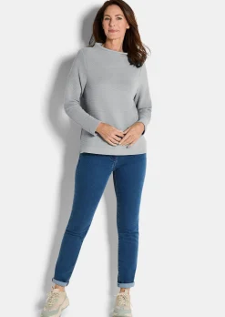 Ottoman-Sweatshirt mit Turtleneck