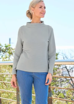 Ottoman-Sweatshirt mit Turtleneck